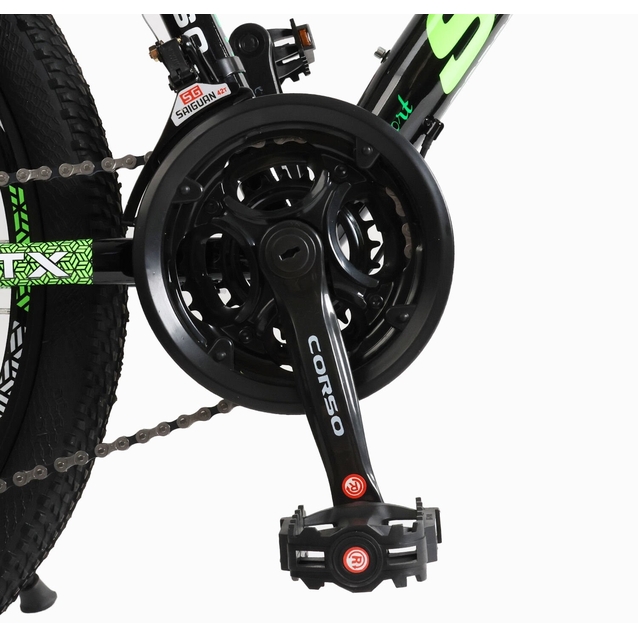Велосипед 24 ST Corso «STARK» SK-24062 сталь 12", (к-т Saiguan) чорно-салатовий фото westvelo.com