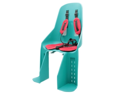 Крісло дитяче, пластик, на зад. багажник, з м'ягкою підкладкою, зелене