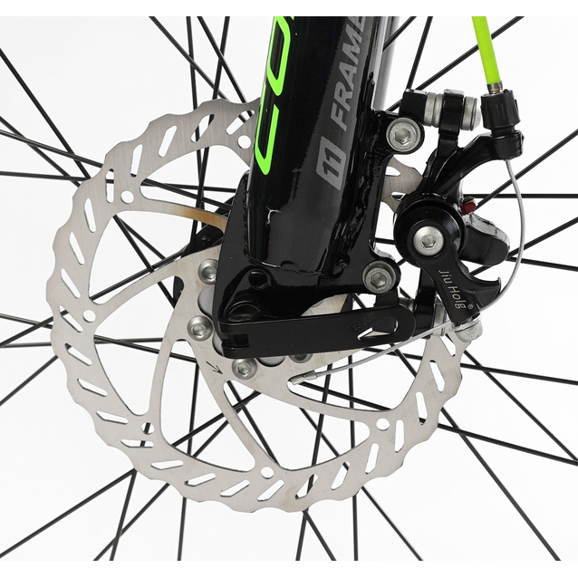 Велосипед 24 AL Corso «CONCEPT» CP-24790 алюміній 11", (к-т SHIMANO) чорно-салатовий фото westvelo.com