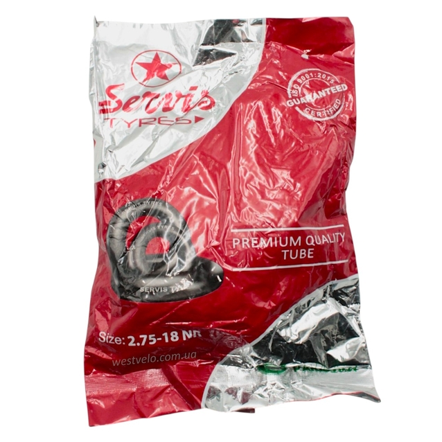 Камера "18" 2.75-18 <SERVIS> Пакистан, прямий ніпель фото westvelo.com