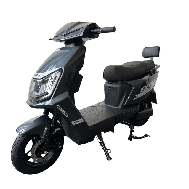 Електроскутер Corso «EXTRA» XT-181097, двигун 1200W, акумулятор 64V 30Ah літій-залізо-фосфатний, графітовий, колеса 10" фото westvelo.com
