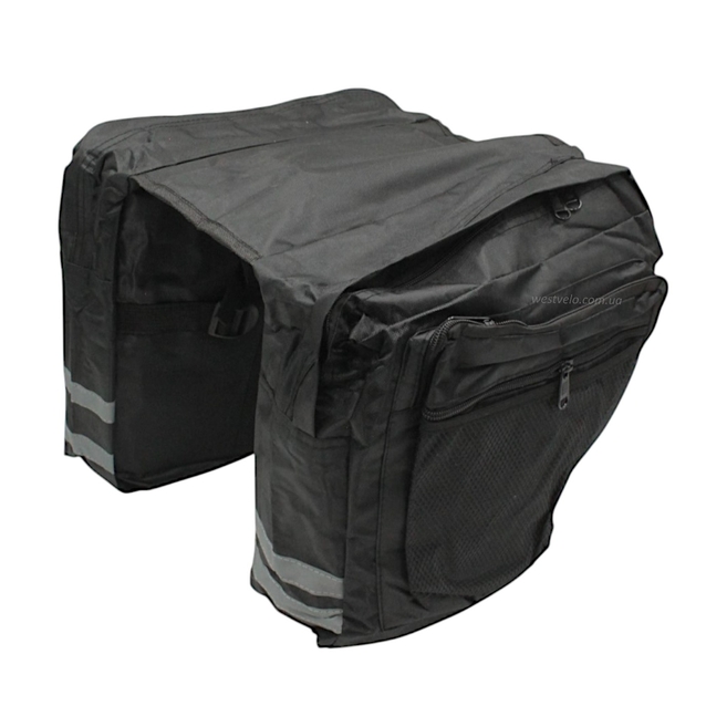 Сумка на багажник двостороння чорна фото westvelo.com