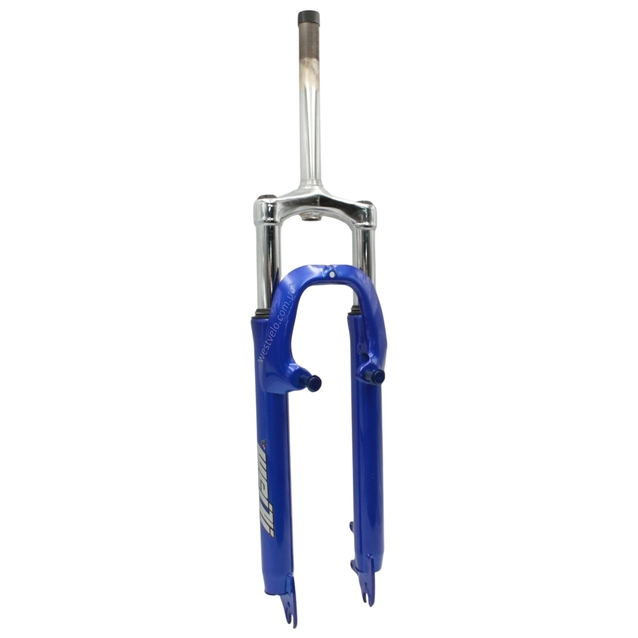 Вилка 28 аморт. різьб. Weiyi, синя, з кріпленням V-brake + disk,Ø25.4мм шток L-210mm р.з L-60mm фото westvelo.com