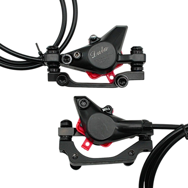 Гідравлічні гальма SHUNFENG DULA  601+RT525 (R/775мм 160/140+ L/1350мм180/160) 2 диски Ø160 +болти фото westvelo.com