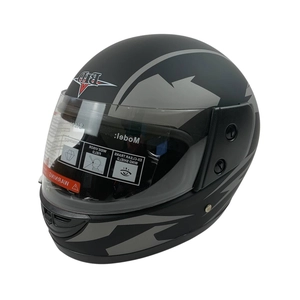 Мото шолом, закритий (L 59-60) BLD, чорно-сірий, матовий (825)