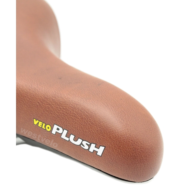 Сідло мтв на глагол Velo Plush VL-6221, коричневе широке з ручкю. фото westvelo.com