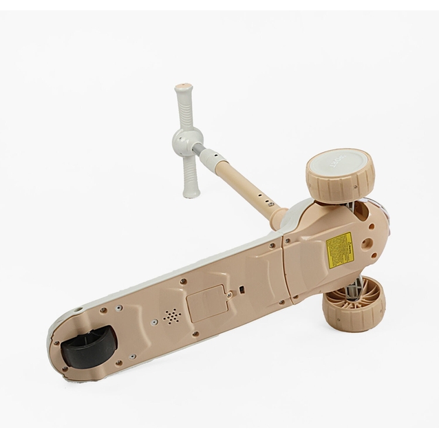 Самокат дитячий 3-х колісний Skyper DN-65/1814 сірий, колеса PU Ø125mm/40mm зі світлом, озвучування та підсвічування платформи, кермо складне фото westvelo.com