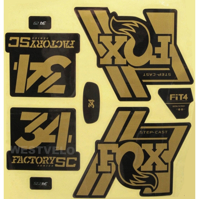 Наклейки на вилку. FOX FACTORY "прінт 17" фото westvelo.com