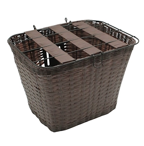 Кошик пластмасовий плетений з кришкою BSK-29 чорний