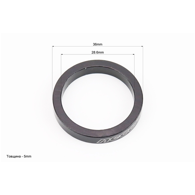 Спейсер NECO Ø28.6 - (L-5мм), кільце проставочне штоку вилки (чорний) фото westvelo.com