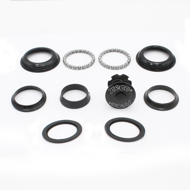 Рульовий набір мтв безрізьбовий NECO H115  Ø28.6 (1-1/8") віночки з пелюстками напів-інтгр. фото westvelo.com