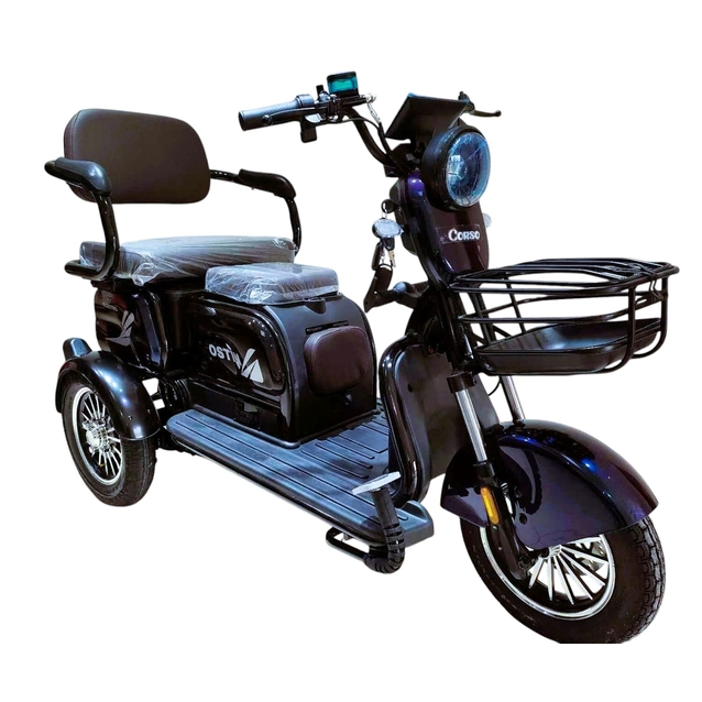 Трицикл Corso «OSTIN» ST-4182, двигун 800W, акумулятор 72V/23Ah, темно-фіолетовий + 1 ящик. акум