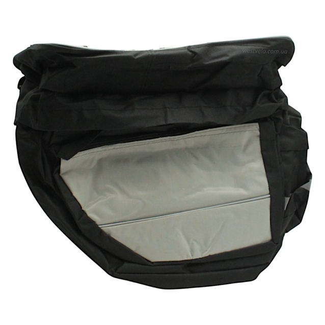 Сумка на багажник двох-стороння чорно-сіра фото westvelo.com