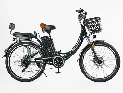 Електровелосипед 26 ST Corso «ROCCO» RC-26779 сталь, двигун 500W, акумулятор 48V20Ah літієвий, темно-зелений