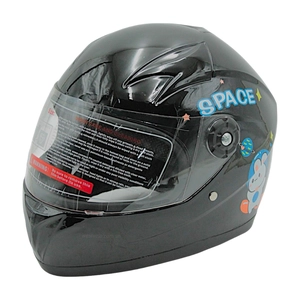 Мото шолом дитячий, закритий (L) "909", SPACE чорний глянцевий
