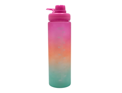 Фляга 800 ml Sport Life харч.пластик (ремінець, трубочка) мікс кольорів