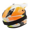 Шолом, закритий крос/ендуро (L) АТV EDX 020 біло-оранжевий глянець з дашком + окуляри фото westvelo.com