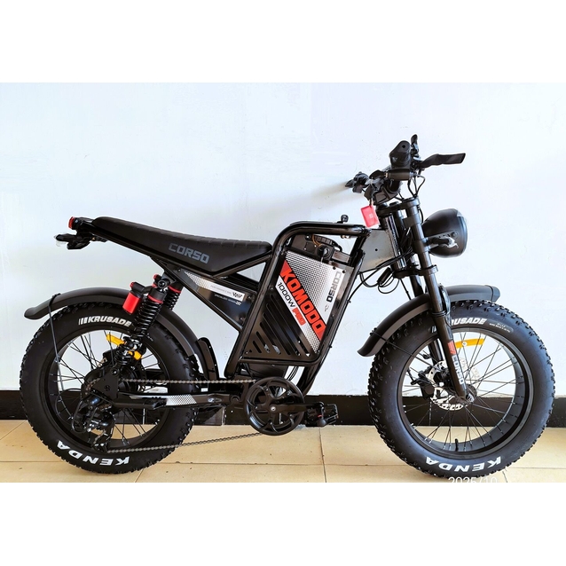 Електрофетбайк 20 ST Corso «KOMODO» KD-36099 сталь, двигун 1000W, акумулятор 48V21Ah літієвий, (к-т SHIMANO) чорно-помаранчевий фото westvelo.com