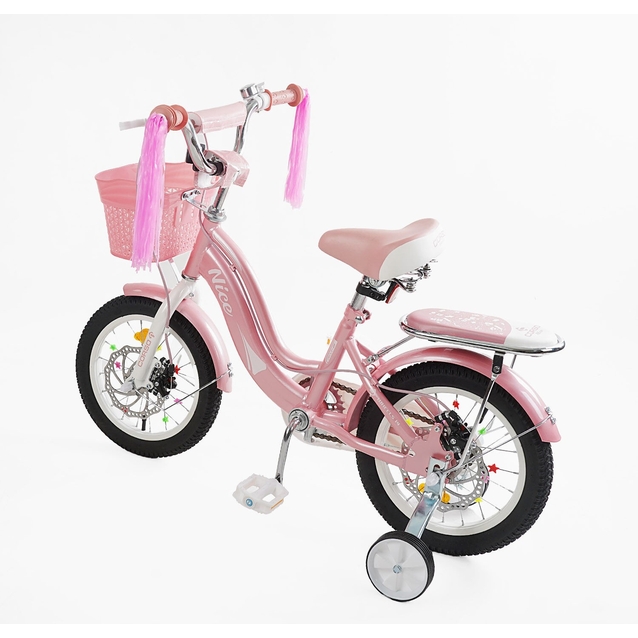 Дитячий велосипед 14 ST Corso «NICE» NC-14362 дискові гальма, рожевий фото westvelo.com