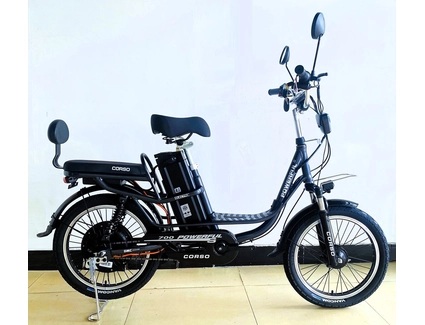 Електровелосипед 20 AL Corso «POWERFULL» FW-60015, алюміній, двигун 700W, акумулятор 48V 20Ah літієвий, темно сірий + кошик