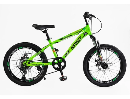 Велосипед 20 ST Corso «SPIRIT» ST-20622 сталь 12", (к-т SHIMANO) салатовий