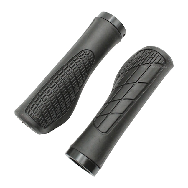 Гріпси ергономічні чорні з замком чорним L-132 фото westvelo.com