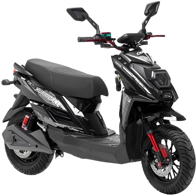 Електроскутер Corso «HURRICANE» HR-369822, двигун 2500W, акумулятор 72V 40Ah літій-залізо-фосфатний, графітовий, колеса 10" фото westvelo.com