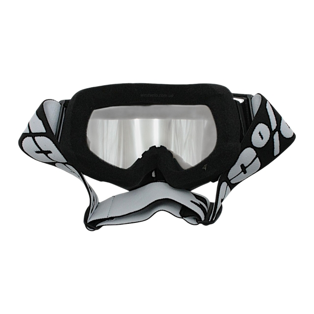 Мото окуляри Кросс-ендуро 100% 109-1-7, чорні, дзеркальний візор (class B) фото westvelo.com