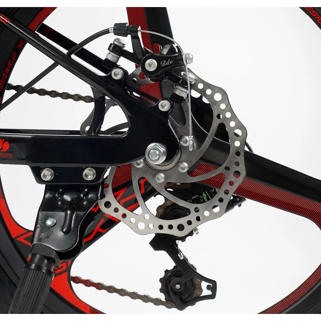 Велосипед 20 MG Corso «FXX» MG-20156 магній 11", (к-т SHIMANO) чорно-червоний фото westvelo.com