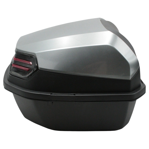 Кофр (багажник) для мотоцикла задній ROBIK 48 (390х390х290) 48L "JSBM" глянцевий, сірий фото westvelo.com