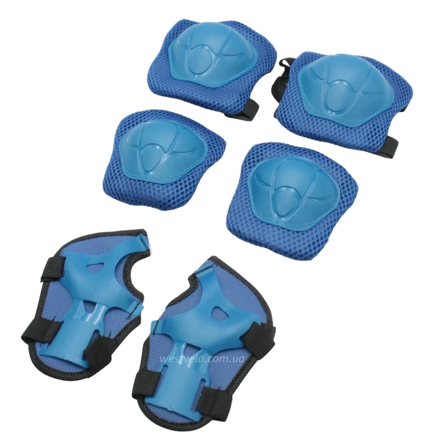 Комплект дитячого захисту у сітці 589, синій фото westvelo.com