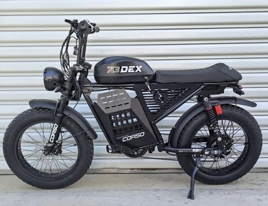 Електрофетбайк 20 ST Corso «DEX-73» DX-22530 сталь, двигун 1200W, акумулятор 48V23Ah літієвий, (к-т SHIMANO) чорний