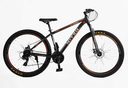 Велосипед 29 ST Corso «NEW-NITRO» NT-25022 сталь 17", (к-т SUNRUN) чорно-помаранчевий
