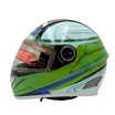Мото шолом, закритий (XL) "KOJI"Інтеграл 550, біло-зелений глянцевий, premium class фото westvelo.com