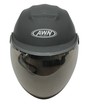 Мото шолом, відкритий (56-62см) AWN (822), чорний матовий, регулятор розміру з катафотом (мото/вело/самокат) фото westvelo.com