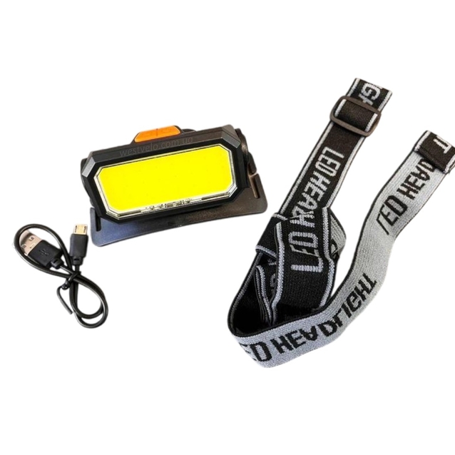 Ліхтар налобний на usb зарядку, BL-5120 + червоне світло фото westvelo.com