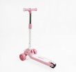 Самокат дитячий 3-х колісний, Skyper CL-4180 рожевий, колеса PU Ø125mm зі світлом, українське озвучування, підсвічування платформи, кермо складне фото westvelo.com
