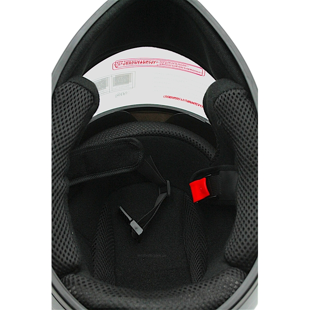 Мото шолом, закритий (L) AWN "319" чорно-сіро-червоний вмонтовані окуляри фото westvelo.com