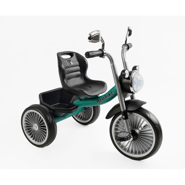 Дитячий велосипед 3-х колісний EVA (піна) Best Trike колеса 10-8, BS-65010 зелений, сталева рама, УКР. ОЗВУЧУВАННЯ, кошик фото westvelo.com