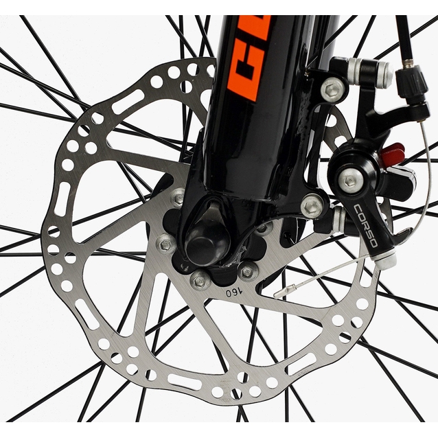 Велосипед 29 AL Corso «PROJECT» T-29077 алюміній 17", (к-т Saiguan) чорно-помаранчевий фото westvelo.com