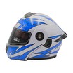 Мото шолом, трансформер (L) IBK-112 біло-синій з відкидними окулярами фото westvelo.com