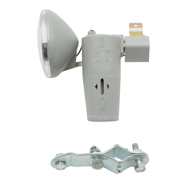 Фара 6V(вольт)2.4 W, JIA LING, динамо і кріплення фото westvelo.com