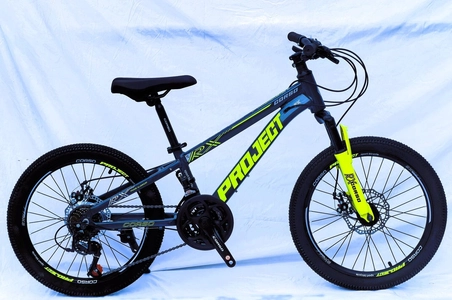 Велосипед 20 AL Corso «PROJECT» PJ-20402 алюміній 10", (к-т SunRun) графітово-жовтий