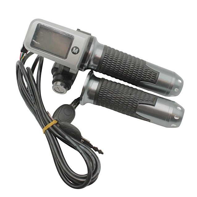 Ручка газу з дисплеєм (M27106) 36V, спідометр із ключем запалювання фото westvelo.com