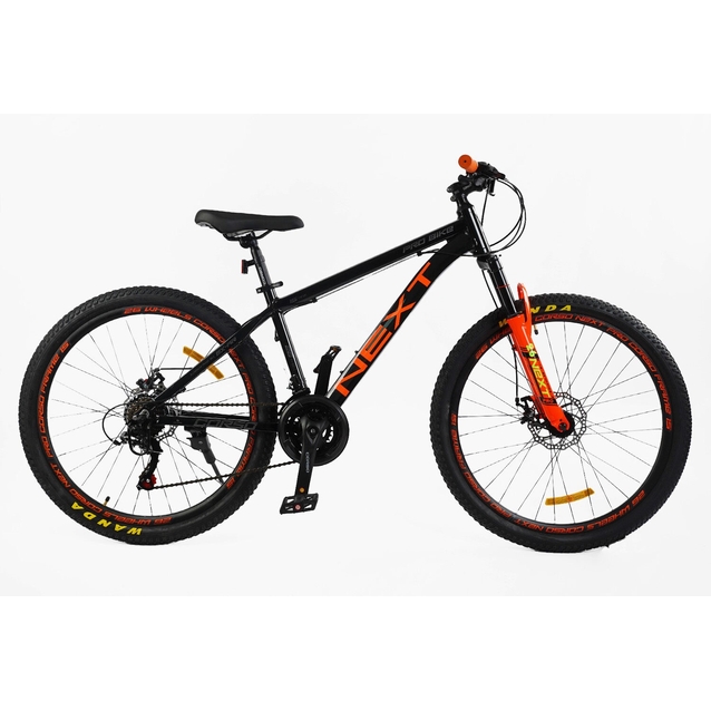 Велосипед 26 AL Corso «NEXT» NX-26505 алюміній 15", (к-т SHIMANO) чорно-помаранчевий фото westvelo.com