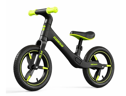 Велобіг 12 Corso надувні колеса, нейлонова рама BL-64189 чорно-салатовий