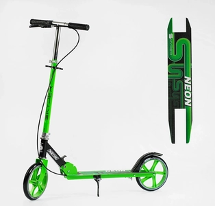 Самокат дитячий 2-х колісний, PU Skyper «NEON» N-36719 салатовий, Ø200mm, ST, ручне гальмо