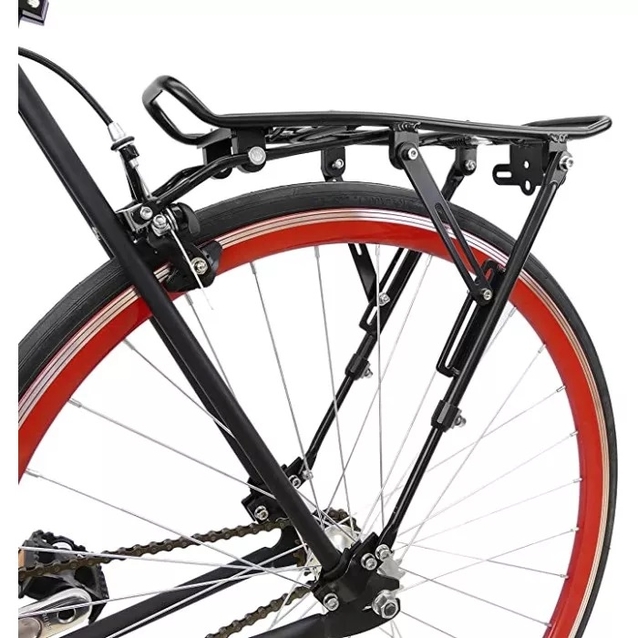 Багажник універсальний розсувний під дискові гальма алюмінієвий чорний фото westvelo.com