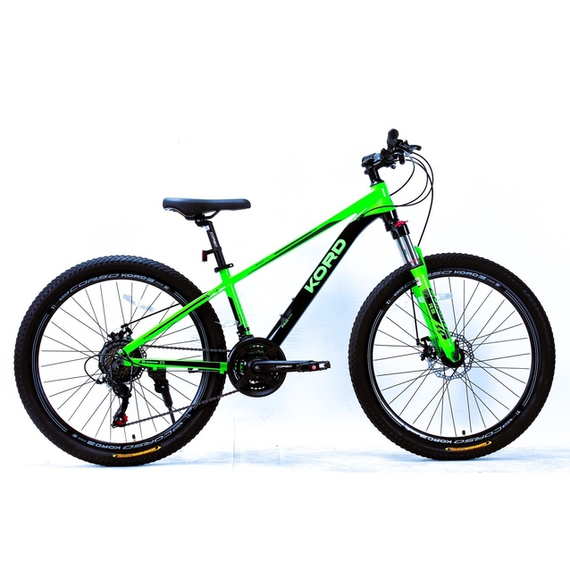 Велосипед 26 AL Corso «KORD» KD-26916 алюміній 13", (к-т SHIMANO) салатово-чорний фото westvelo.com