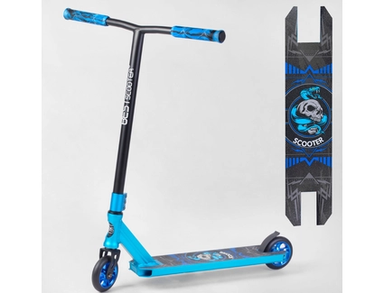 Самокат трюковий Best Scooter BS-9902 блакитний, HIC-система, пеги, AL диск та дека, колеса PU Ø110mm, ширина керма - 60 см